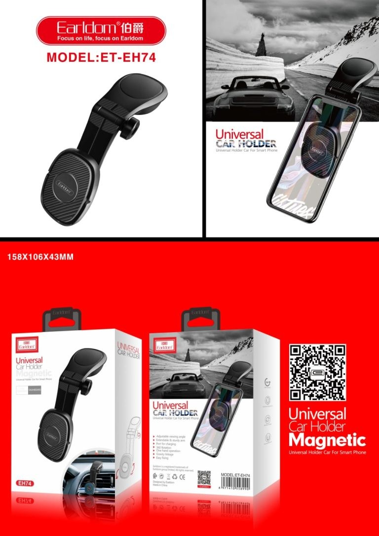 Universal Magnetic Car Phone Holder – 360° Dashboard & Air Vent Mount Stand for iPhone, Android, & Smartphones, Hands-Free Driving & Navigation