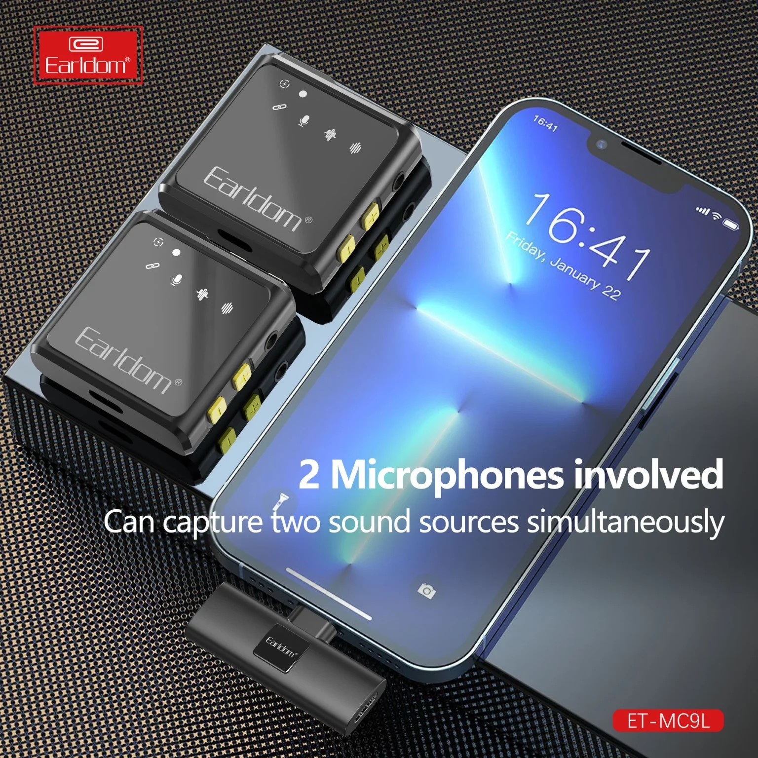 Wireless Microphone with Collar Clip – Noise-Canceling Lavalier Mic for Smartphones, Cameras & Content Creators, High-Quality Audio for Recording & Streaming