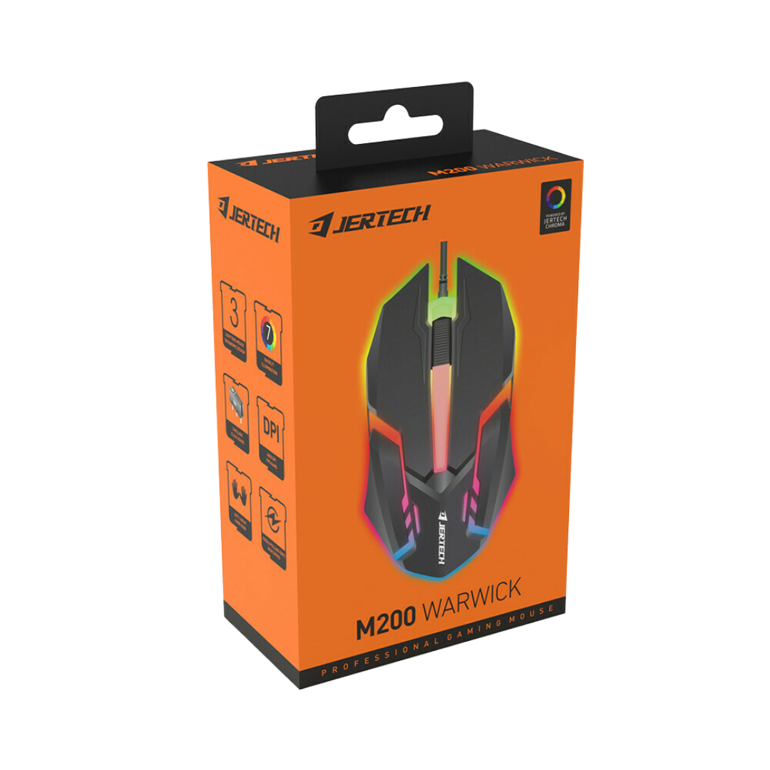 JERTECH Warwick Gaming Mouse – RGB Wired Optical Mouse | Professional Precision