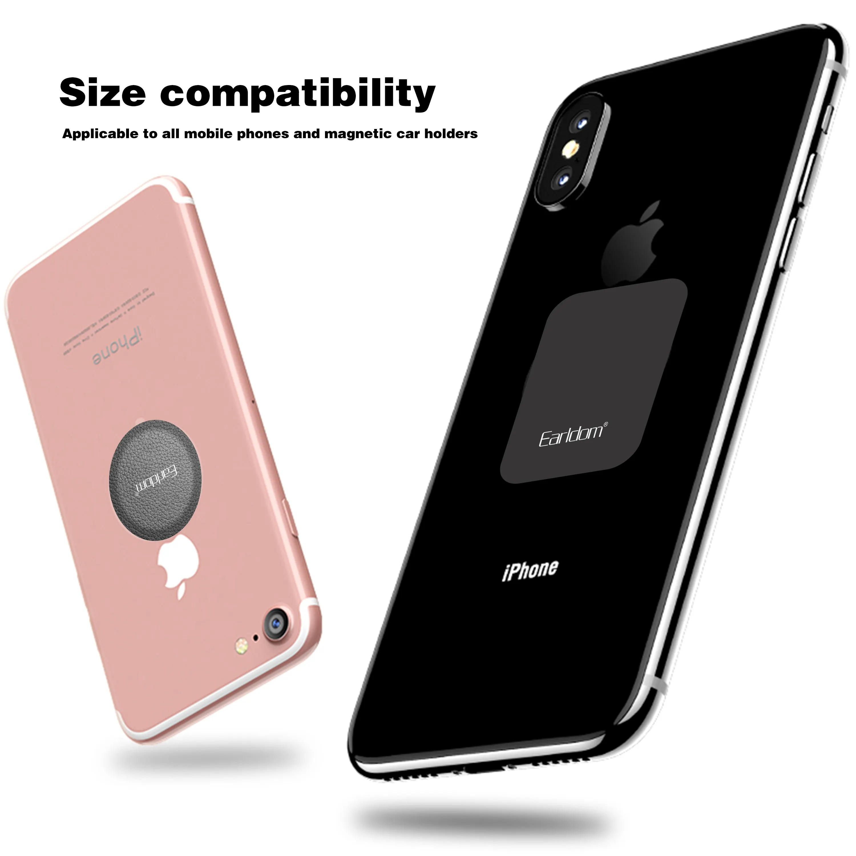 Universal Magnetic Metal Plate – Replacement Mount Plate for Car Phone Holders & Magnetic Stands, Secure Adhesive for iPhone & Android