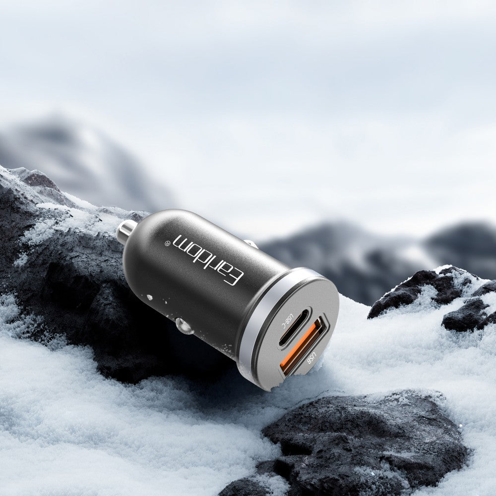 30W USB + USB-C Fast Car Charger – Dual Port Quick Charge Adapter for All Vehicles