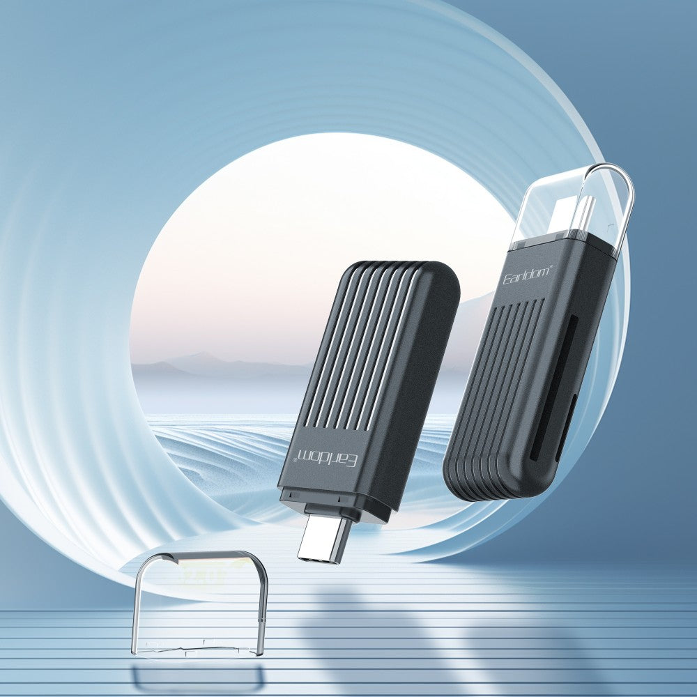 2-in-1 USB-C Card Reader – SD & MicroSD Memory Card Adapter for Laptops, Tablets, Smartphones & Cameras