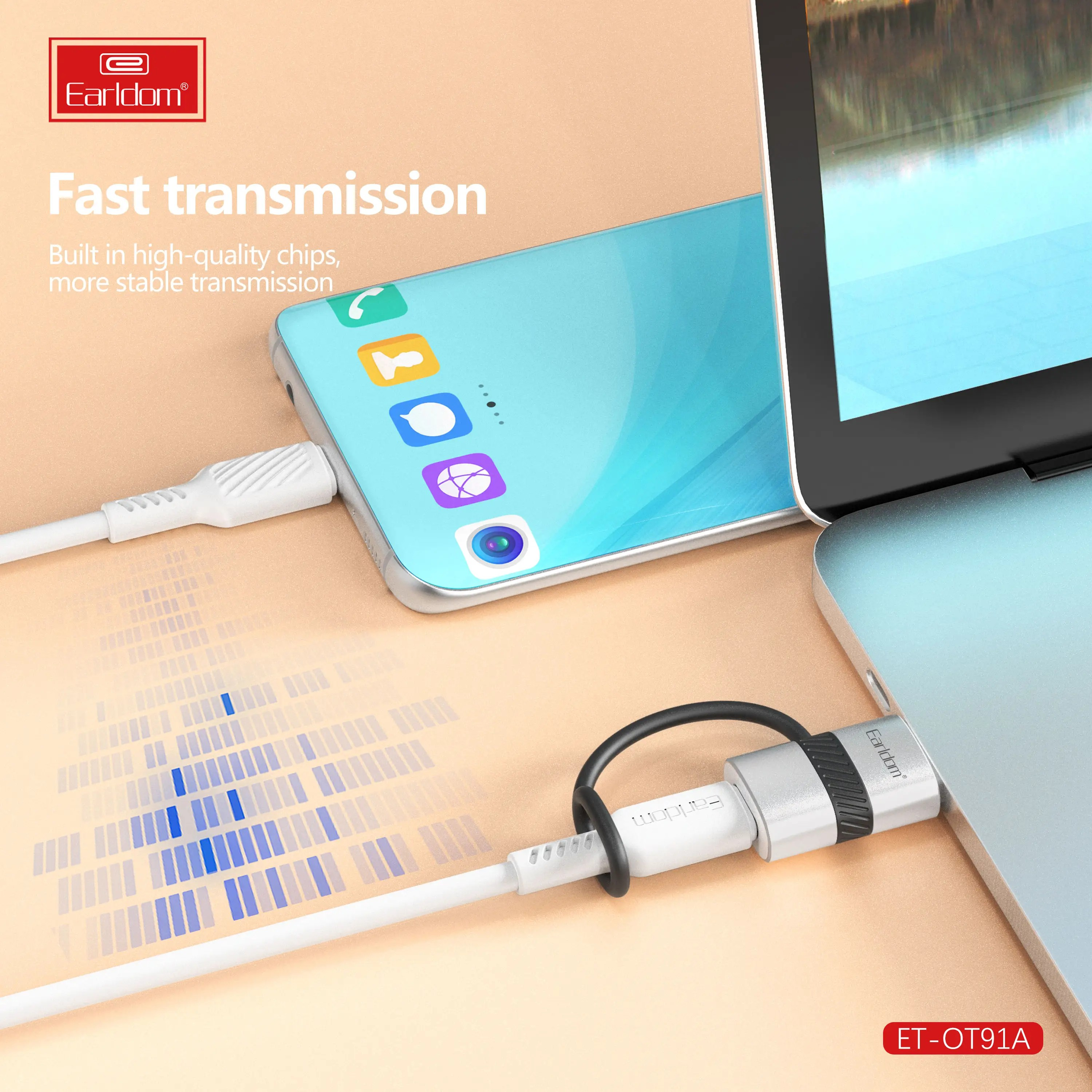 USB-C to USB 3.0 OTG Adapter – High-Speed Data Converter for Laptops, Tablets, Smartphones & More | Type-C to USB-A Connector