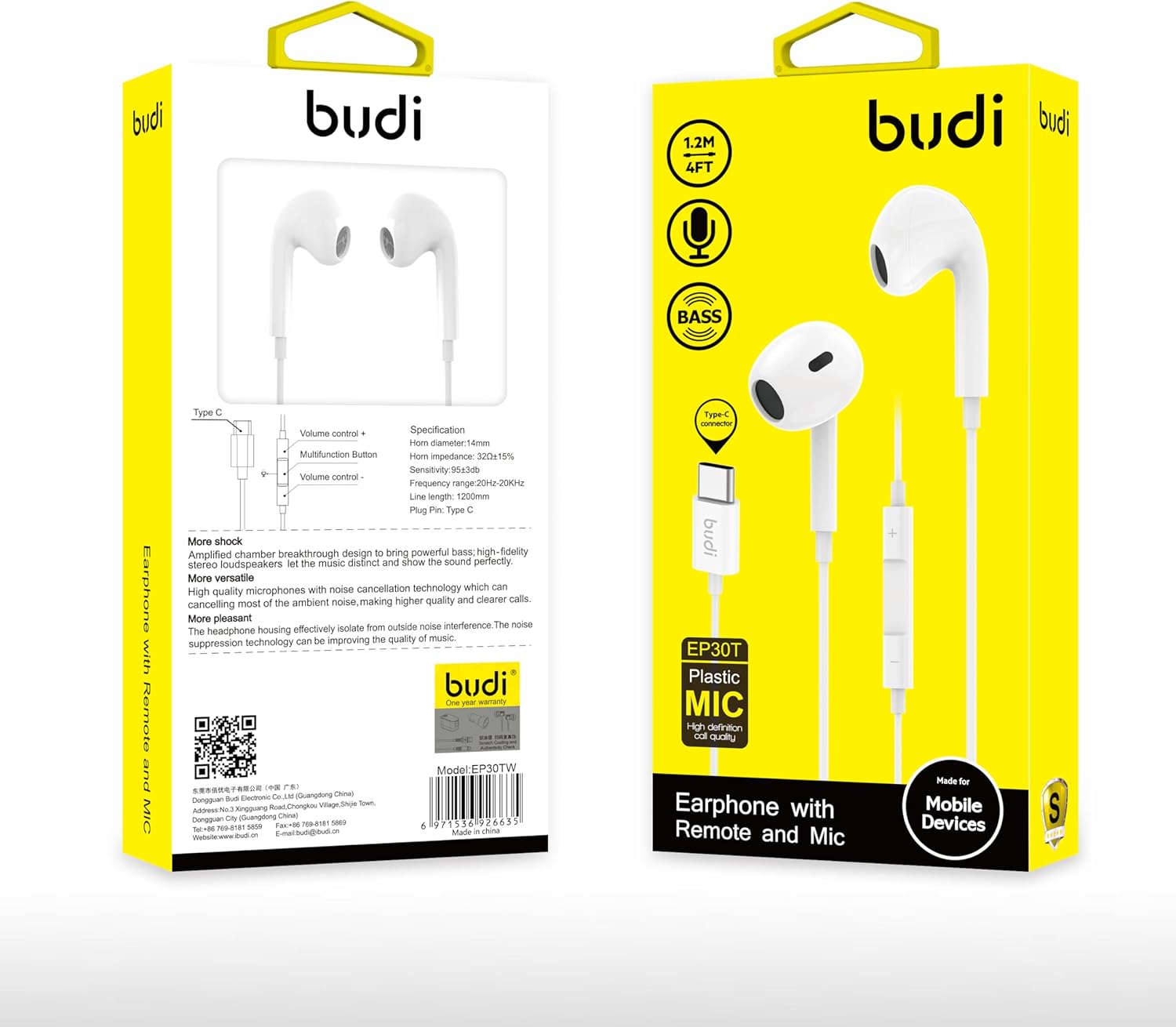 USB-C In-Ear Headphones – Noise-Isolating Earphones with Mic & Volume Control