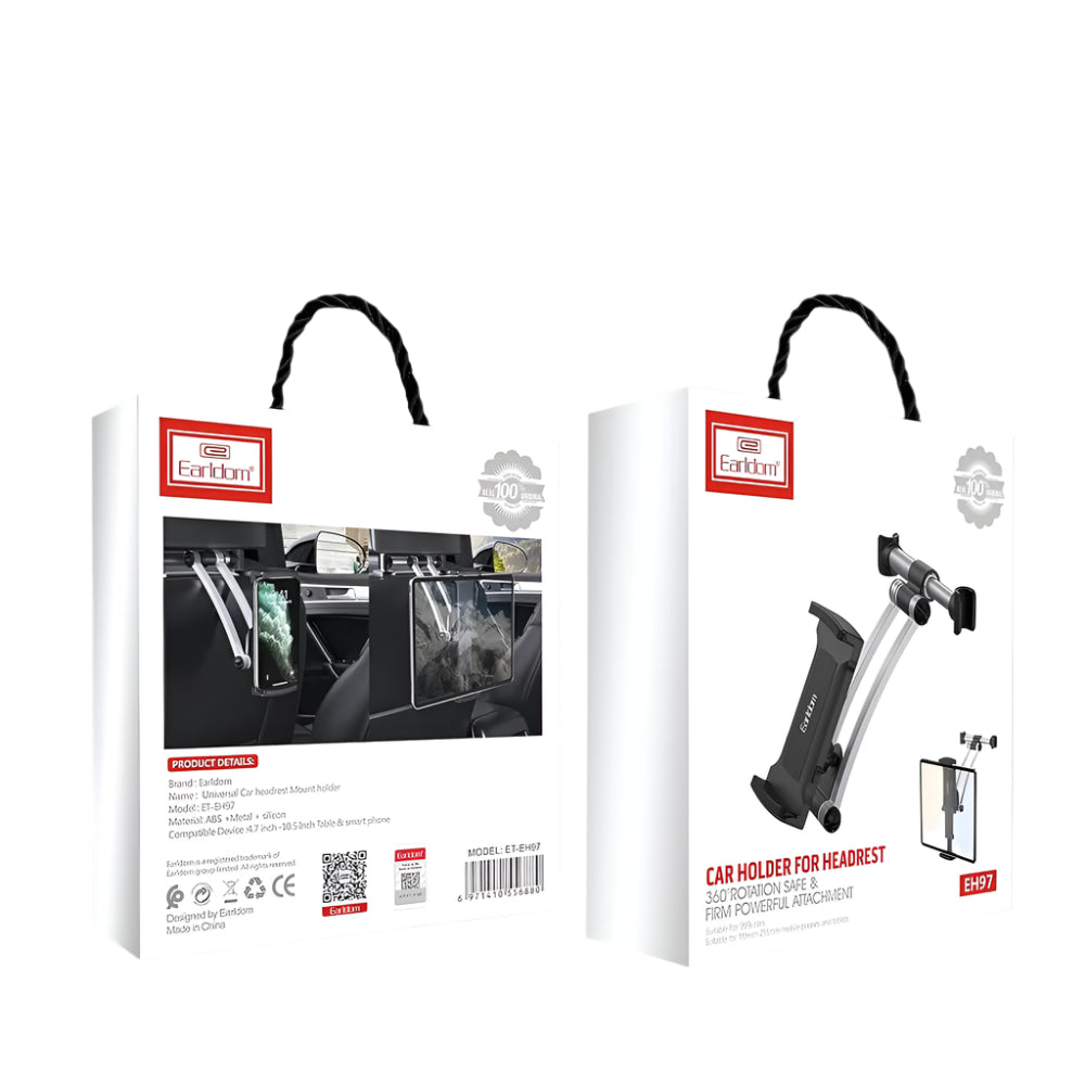 Car Headrest Mount Holder – Adjustable Phone & Tablet Stand for Backseat Entertainment, Universal Vehicle Mount for iPhone, Android & More