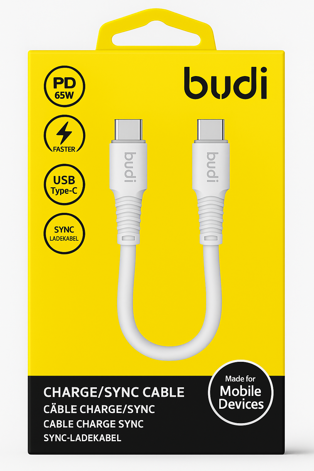 Compact USB-C to USB-C Charging Cable – 20cm Fast Data & Power Transfer Cord