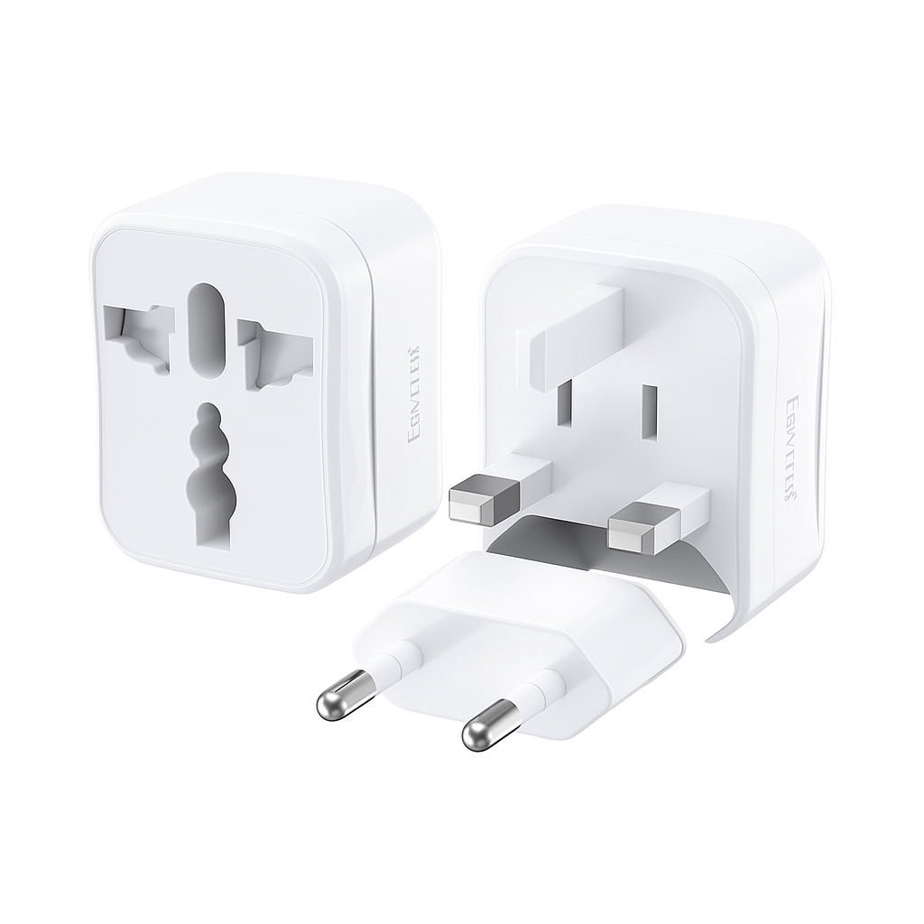 Universal Worldwide Travel Adapter – EU/UK/US/AU Plugs, 1500W
