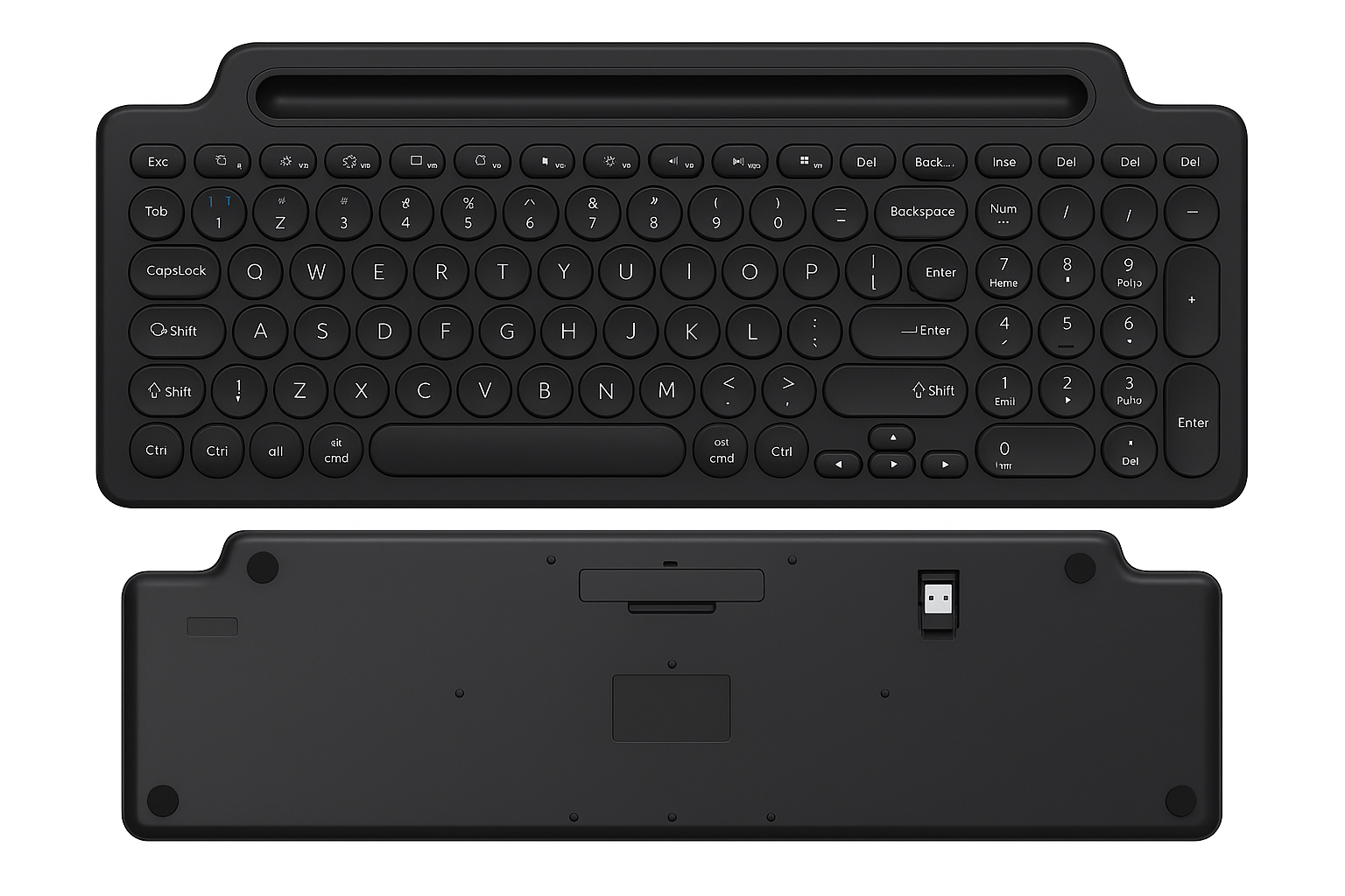 JERTECH Wireless Keyboard – Compact 2.4GHz USB Keyboard | Office & Travel Ready