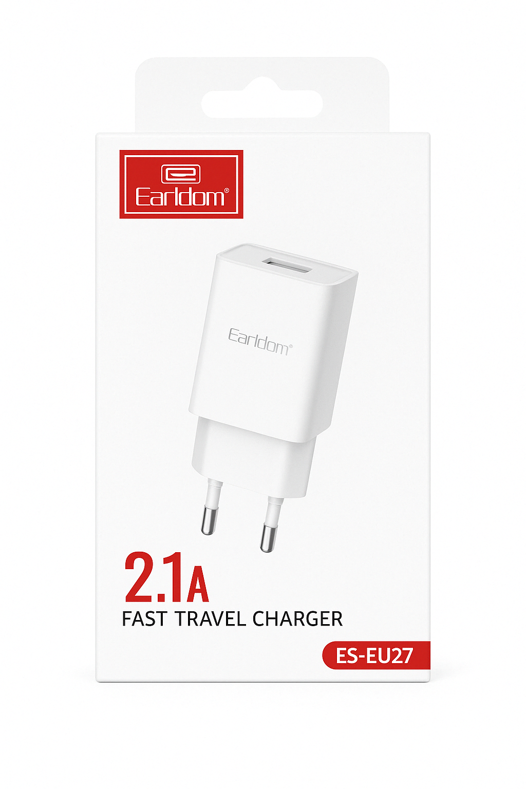 2.1A Fast USB Wall Charger – EU Plug Travel Adapter for Smartphones & Tablets | Compact, Universal, High-Speed Charging