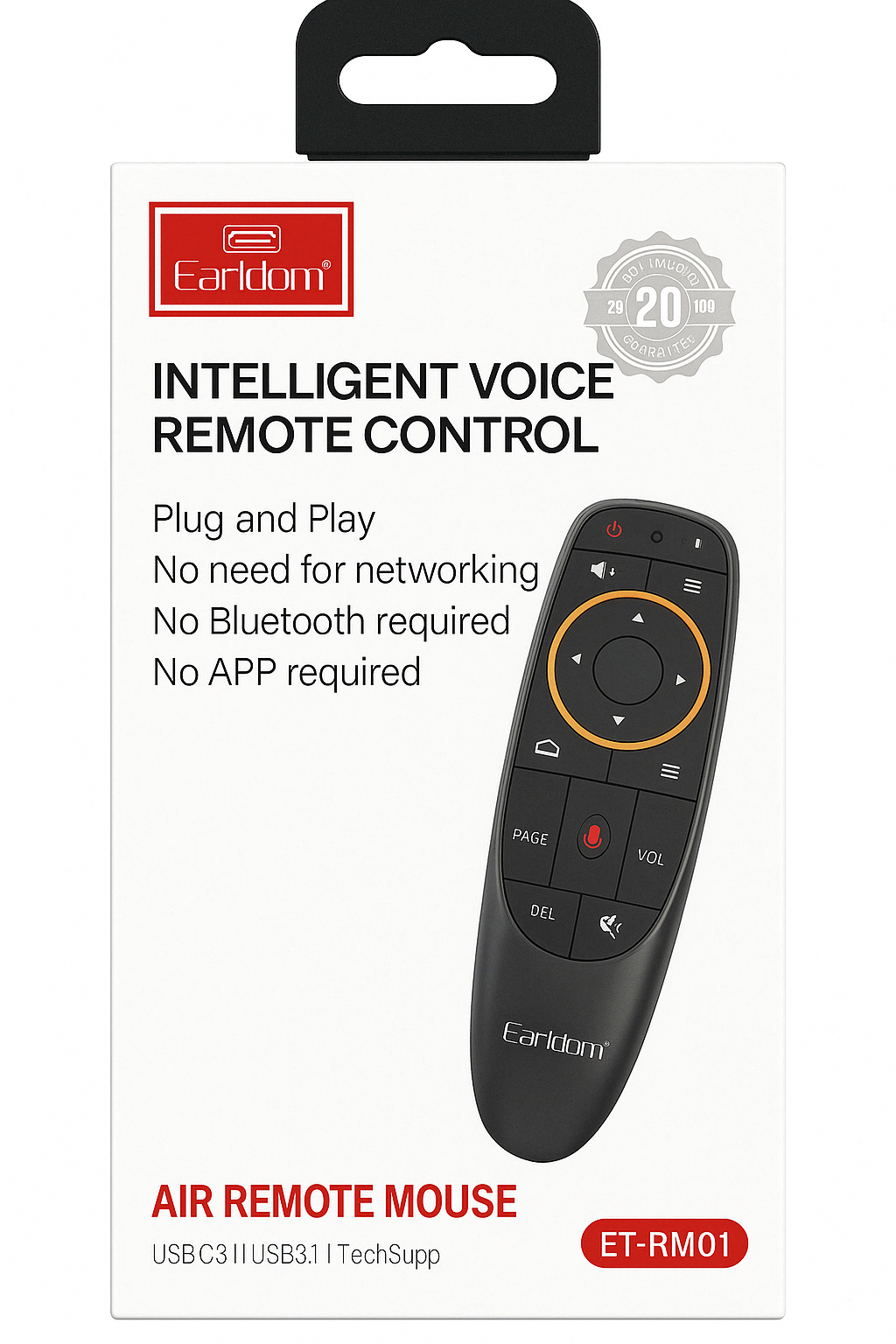 2.4GHz Wireless Air Mouse Remote – Handheld Controller for Android TV, Smart Projector, PC & Laptop Navigation