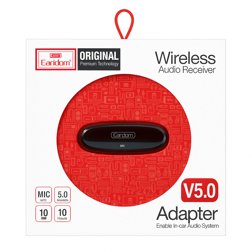 Bluetooth AUX Audio Receiver – Wireless Adapter for Car Stereo, Speakers & Headphones with 3.5mm Jack