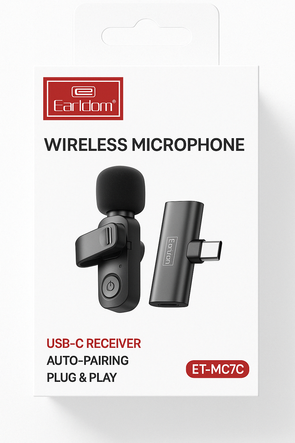 Rechargeable Wireless Microphone – Noise-Cancelling Mic for YouTube, Interviews, Vlogging & Content Creation
