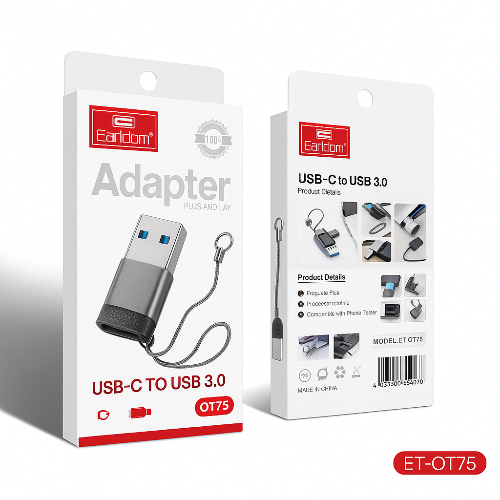 USB-C to USB 3.0 Adapter – High-Speed OTG Data Converter for Laptops, Tablets & Phones, Fast File Transfer & Charging