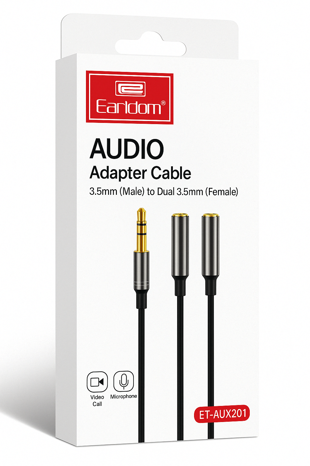 Earphone Cable Splitter – 3.5mm Audio Jack Adapter for Dual Headphone Use, Stereo Audio Splitter for iPhone, Android & Laptops