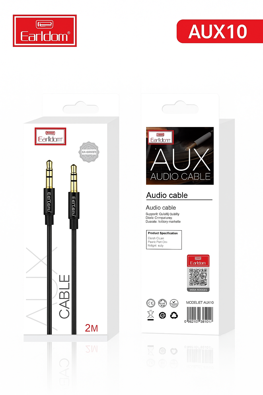 3.5mm Stereo Audio Extension Cable – Male to Female Aux Adapter for Headphones, Speakers & Audio Devices