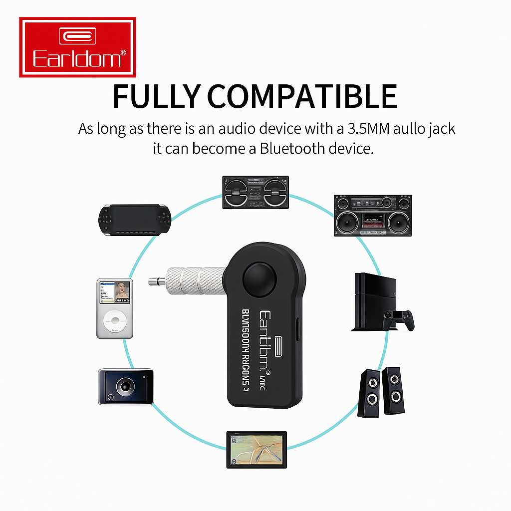 Wireless Audio Receiver – Bluetooth 5.0 Adapter for Car, Home Stereo, Headphones & Speakers, High-Fidelity Audio for Streaming & Music