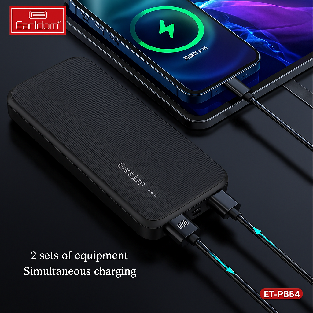 10000mAh Power Bank – Fast Charging Portable Charger with Dual Output & LED Display, High-Capacity Battery Pack for iPhone, Android & More