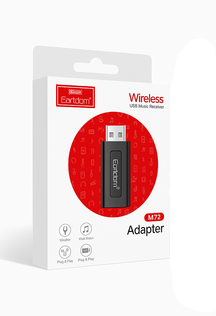 Wireless USB Music Receiver – Bluetooth Audio Adapter for Car, Speakers, and Home Stereo Systems, High-Fidelity Wireless Audio Streaming