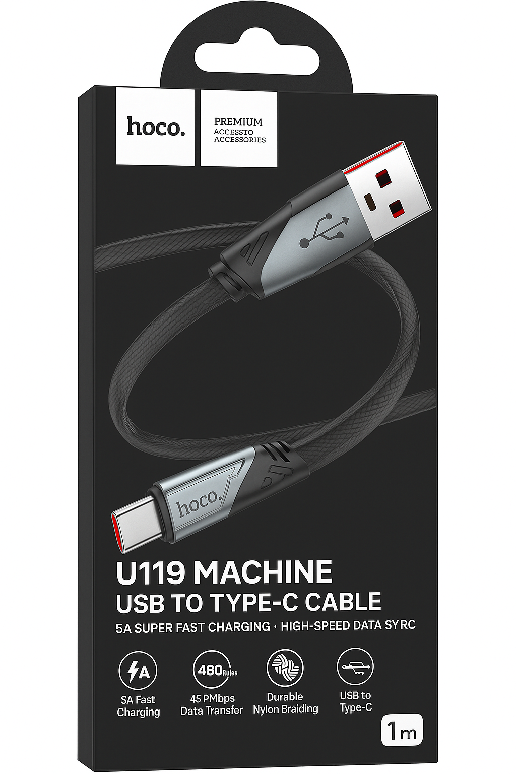 HOCO USB-A to Type-C Fast Charging Cable | Durable & High-Speed