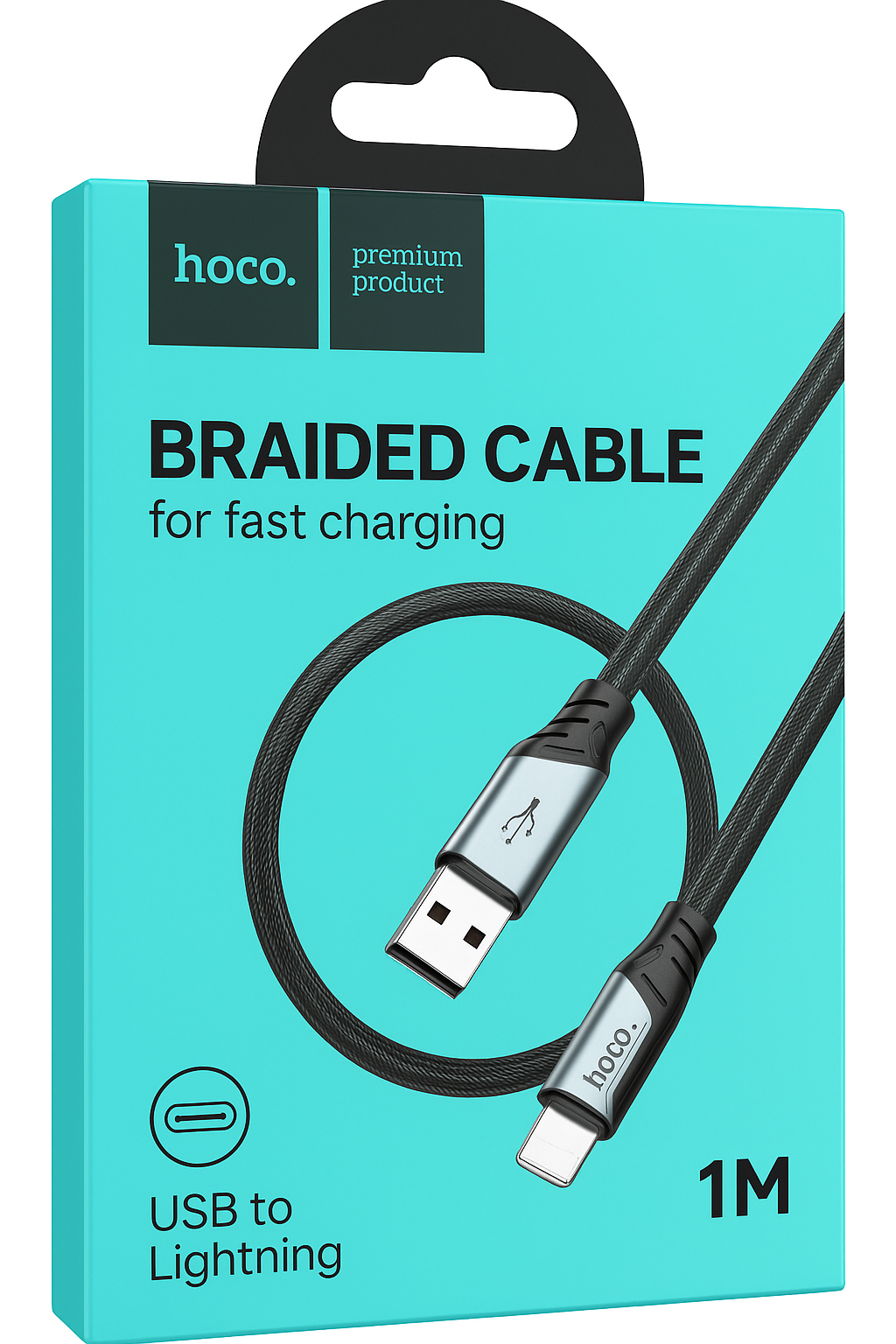 Hoco USB-A to 8-Pin Cable – Fast Charging & High-Speed Data Sync Cord for iPhone, iPad & Apple Devices