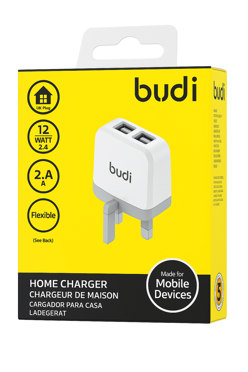 Universal Home Charger – Compact USB Wall Plug for Smartphones & Tablets