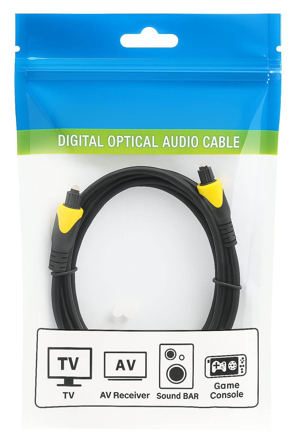10M Optical Audio Cable – Male to Male Digital Fiber Optic Line