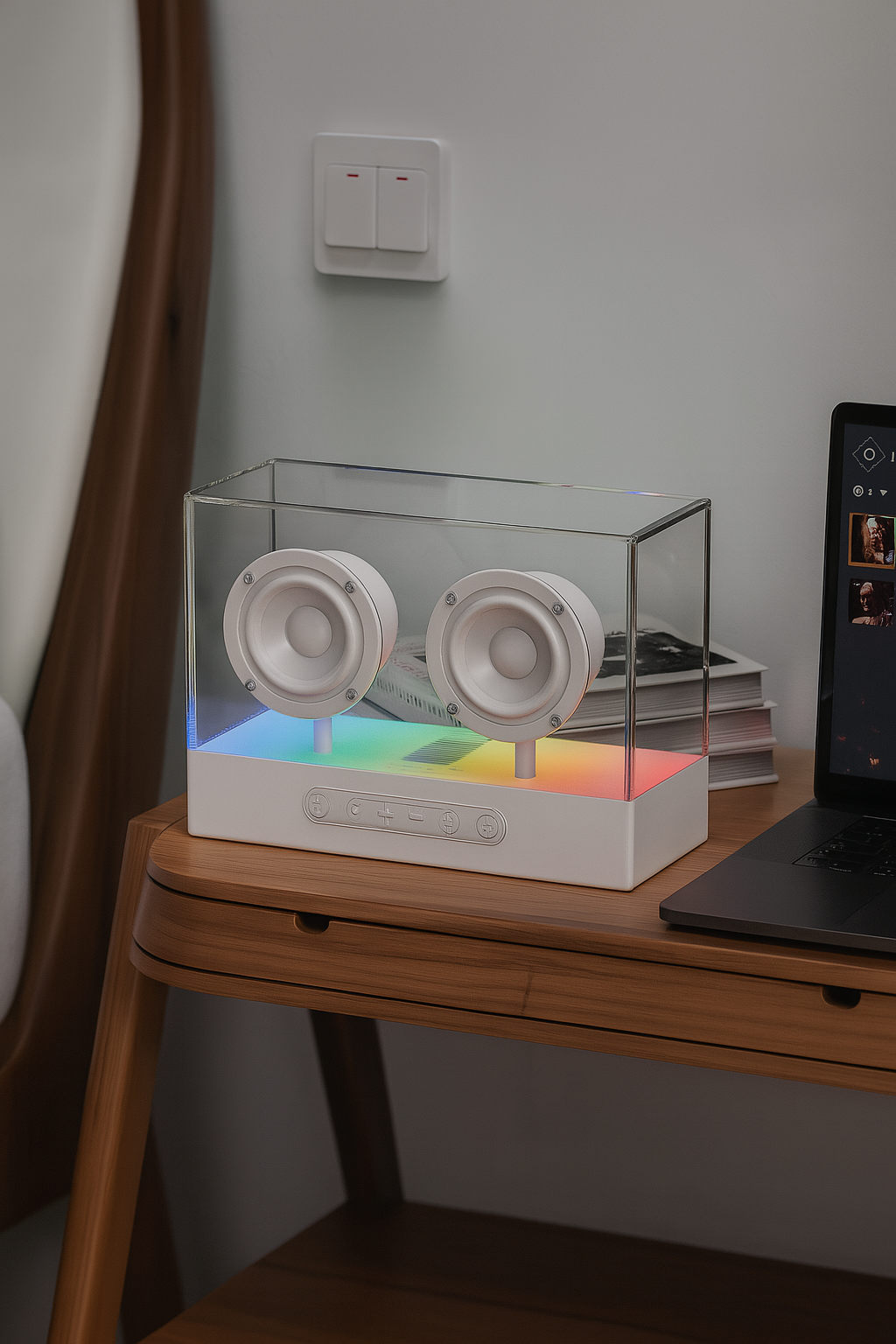 TWS Wireless Stereo Speaker with 30W Output & LED Lights – 4000mAh