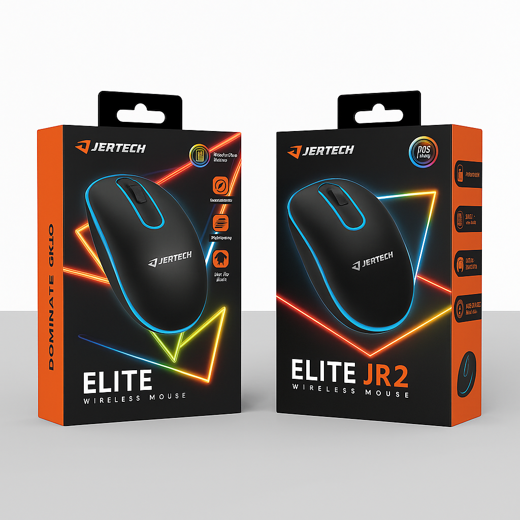 JERTECH Elite Wireless Mouse – 2.4GHz RGB Rechargeable | Precision & Portability