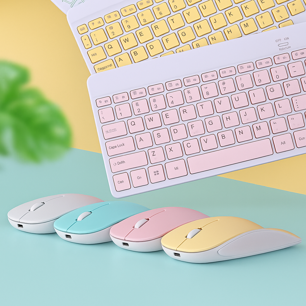 JERTECH Mouse & Keyboard Kit – 2.4GHz Wireless USB Combo | Compact Multimedia Set