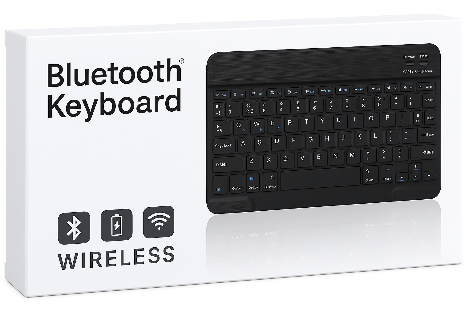 JERTECH Bluetooth Keyboard – Slim, Rechargeable, Multi-Device Wireless Keyboard