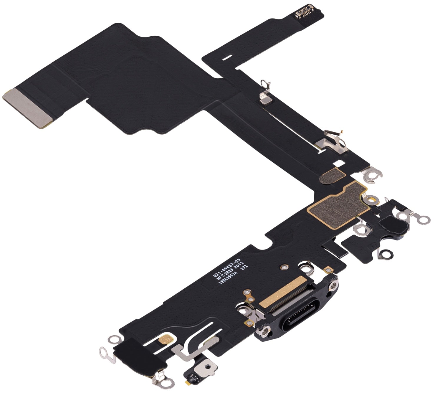 iPhone 15 Pro Charging Port Flex Cable Replacement (USB-C Port, Black)