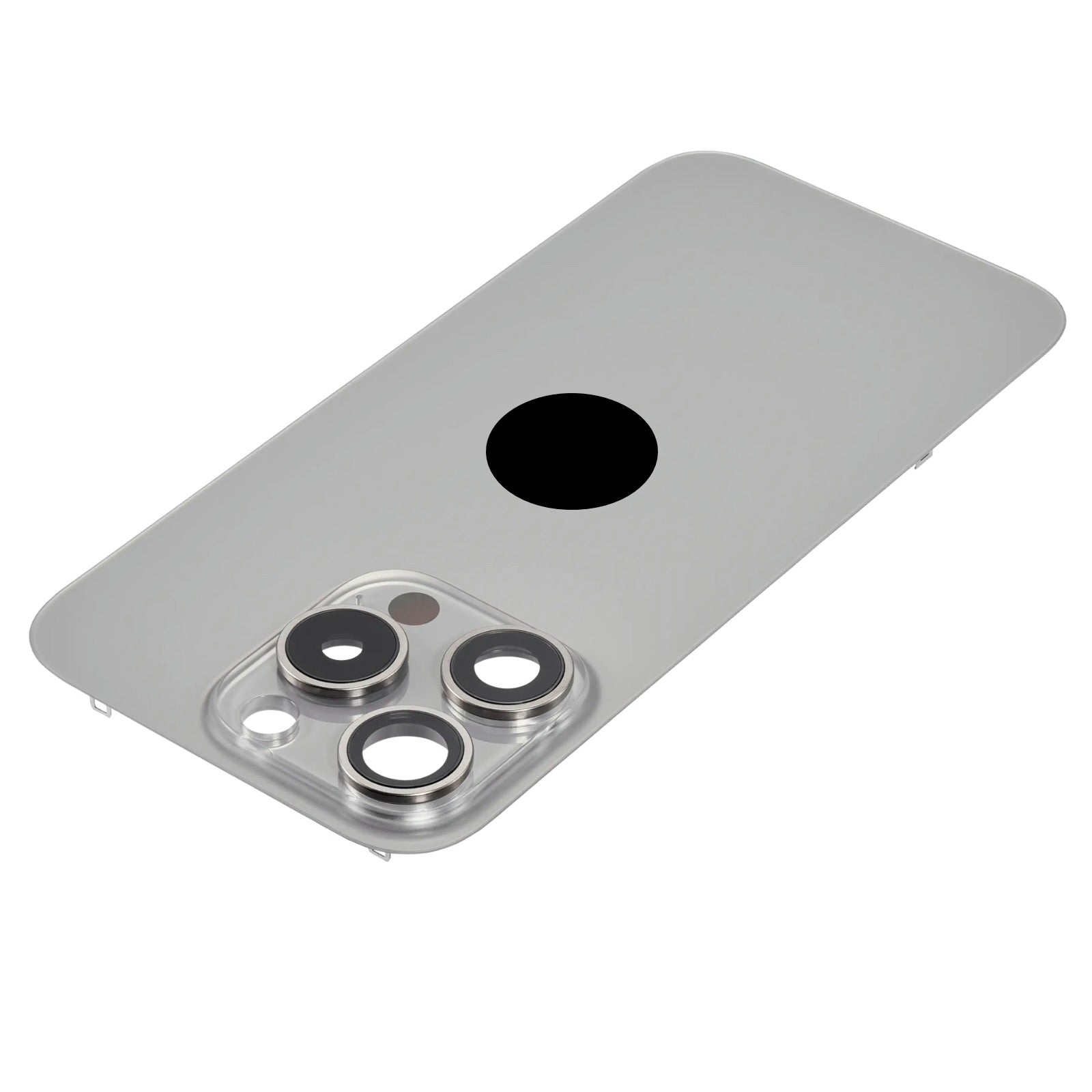 Titanium Natural Back Glass with Steel Plate & MagSafe Magnet Pre-Installed Compatible for iPhone 15 Pro – OEM-Compatible Rear Housing Replacement | A2848 A3101 A3104