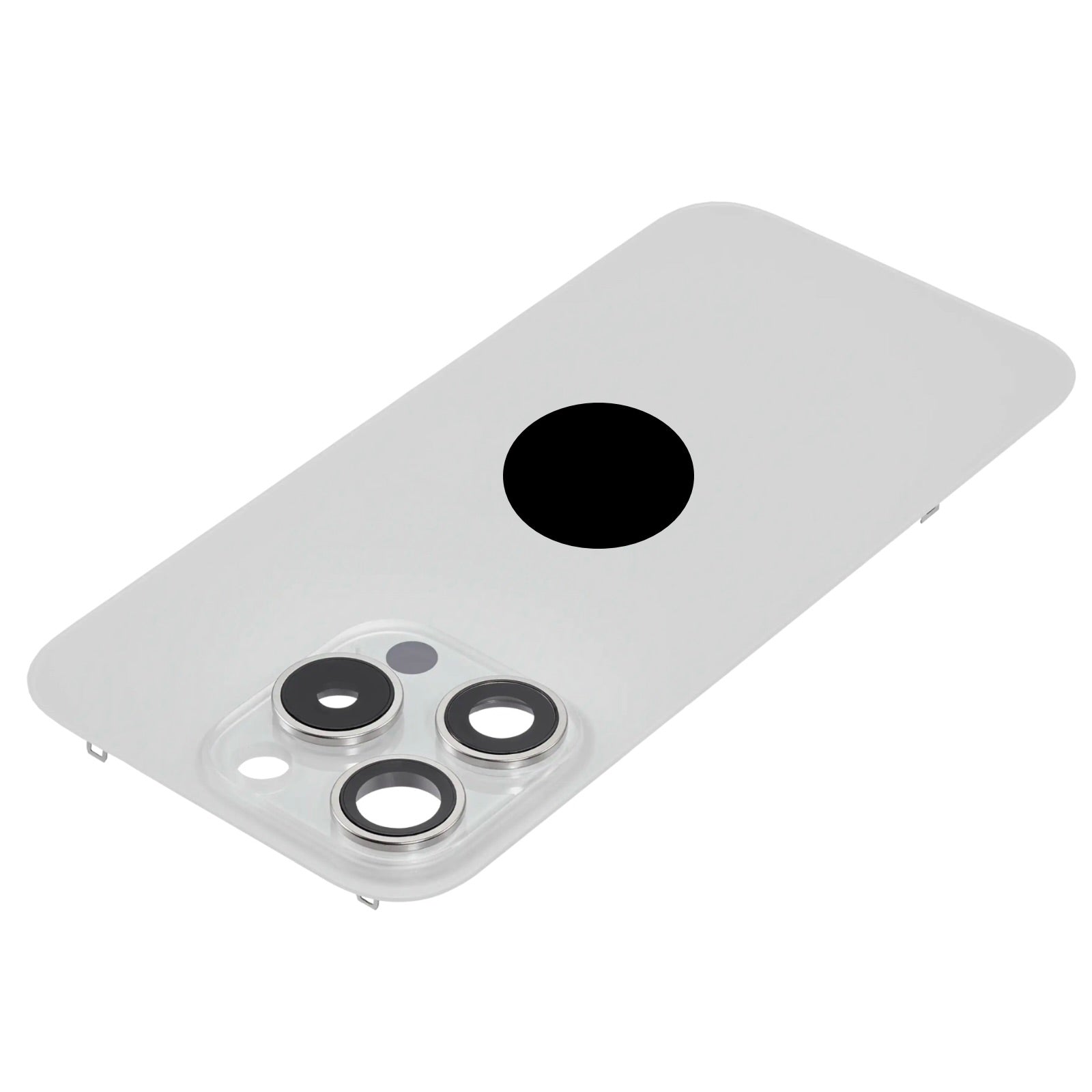 Titanium White Back Glass with Steel Plate & MagSafe Magnet Pre-Installed Compatible for iPhone 15 Pro – OEM-Compatible Rear Housing Replacement | A2848 A3101 A3104