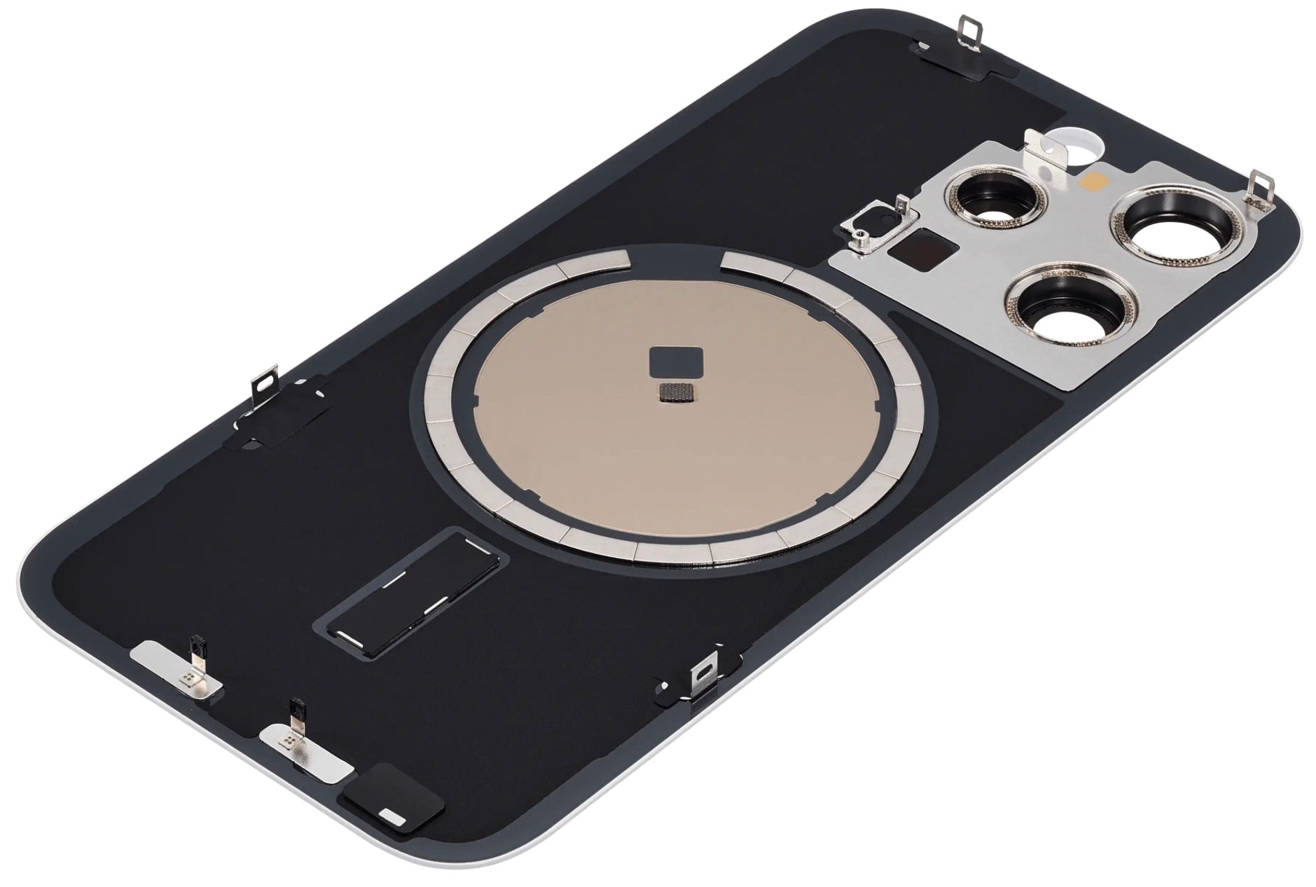 Titanium Natural Back Glass with Steel Plate & MagSafe Magnet Pre-Installed Compatible for iPhone 15 Pro – OEM-Compatible Rear Housing Replacement | A2848 A3101 A3104