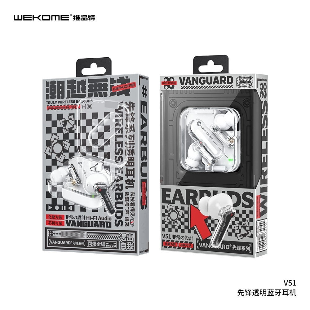 WEKOME V51 Wireless Earbuds – Bluetooth 5.1, In-Ear Design & Type-C Charging