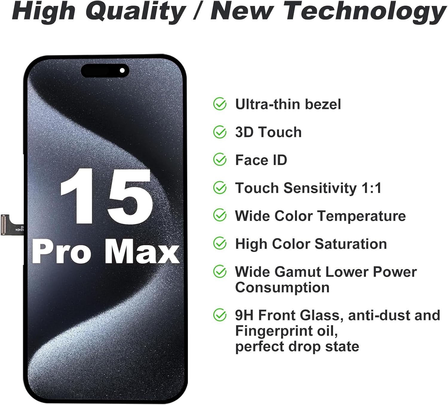 For Apple iPhone 15 Pro Max Replacement In-Cell LCD Screen