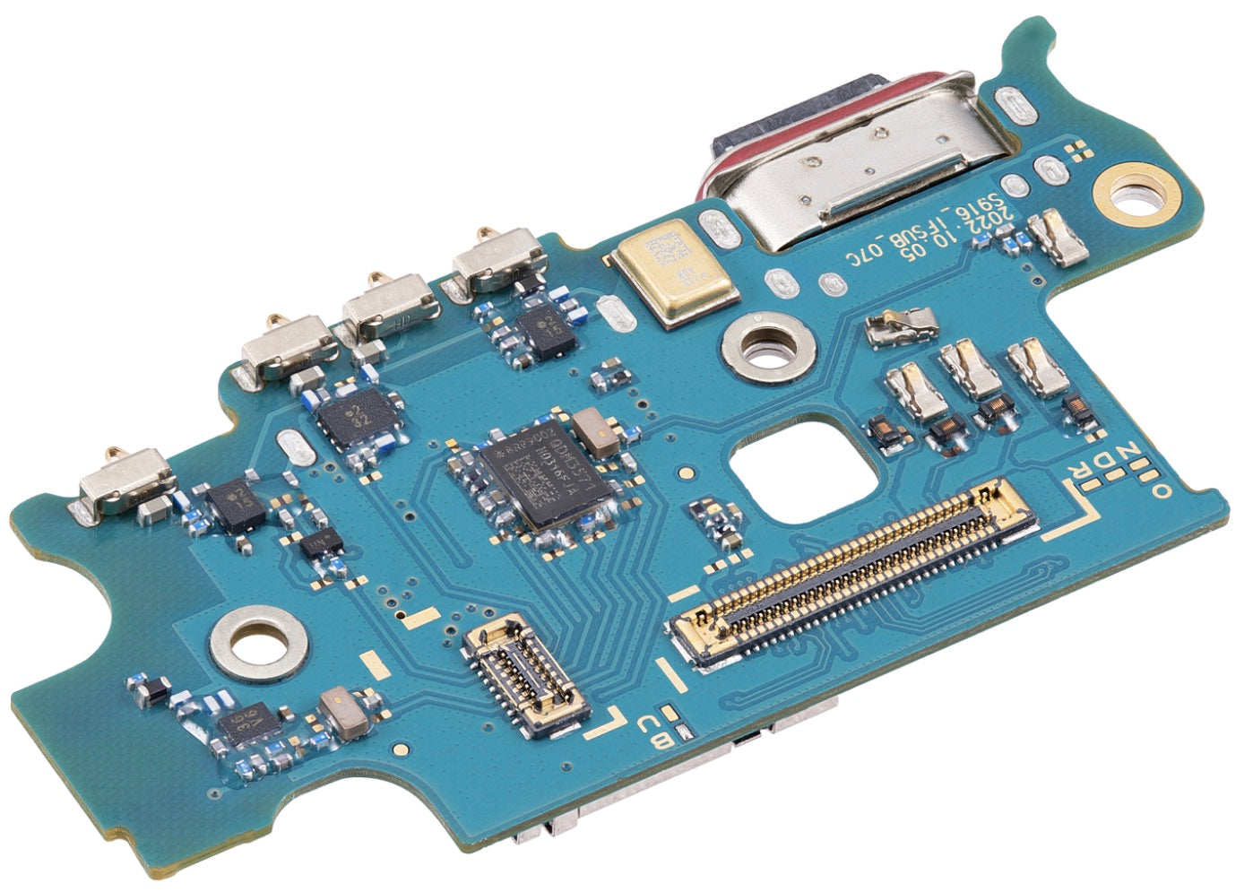 USB-C Charging Flex Cable with SIM Card Reader for Samsung S23 Plus – Sub-Board Assembly with Mic & Data Port