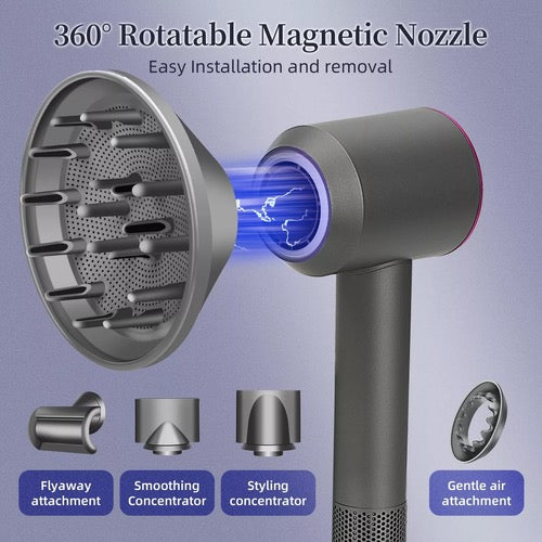 Leafless Hair Dryer – Fast Drying with Intelligent Heat Control & Attachments