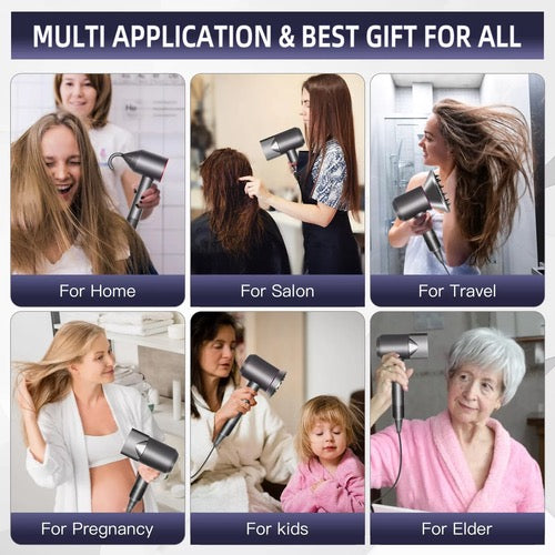 Leafless Hair Dryer – Fast Drying with Intelligent Heat Control & Attachments