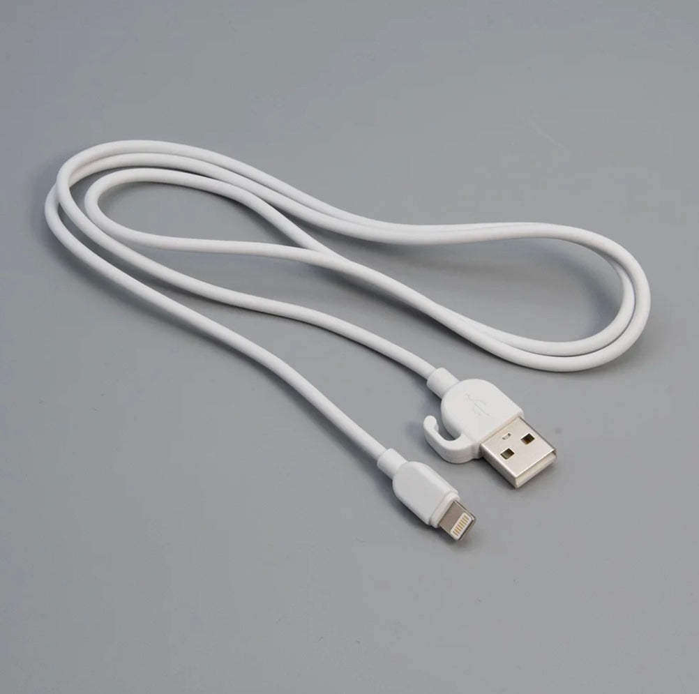 Budi USB-A to 8-Pin Charging Cable – Fast Sync & Durable Power Cord – 1M White –