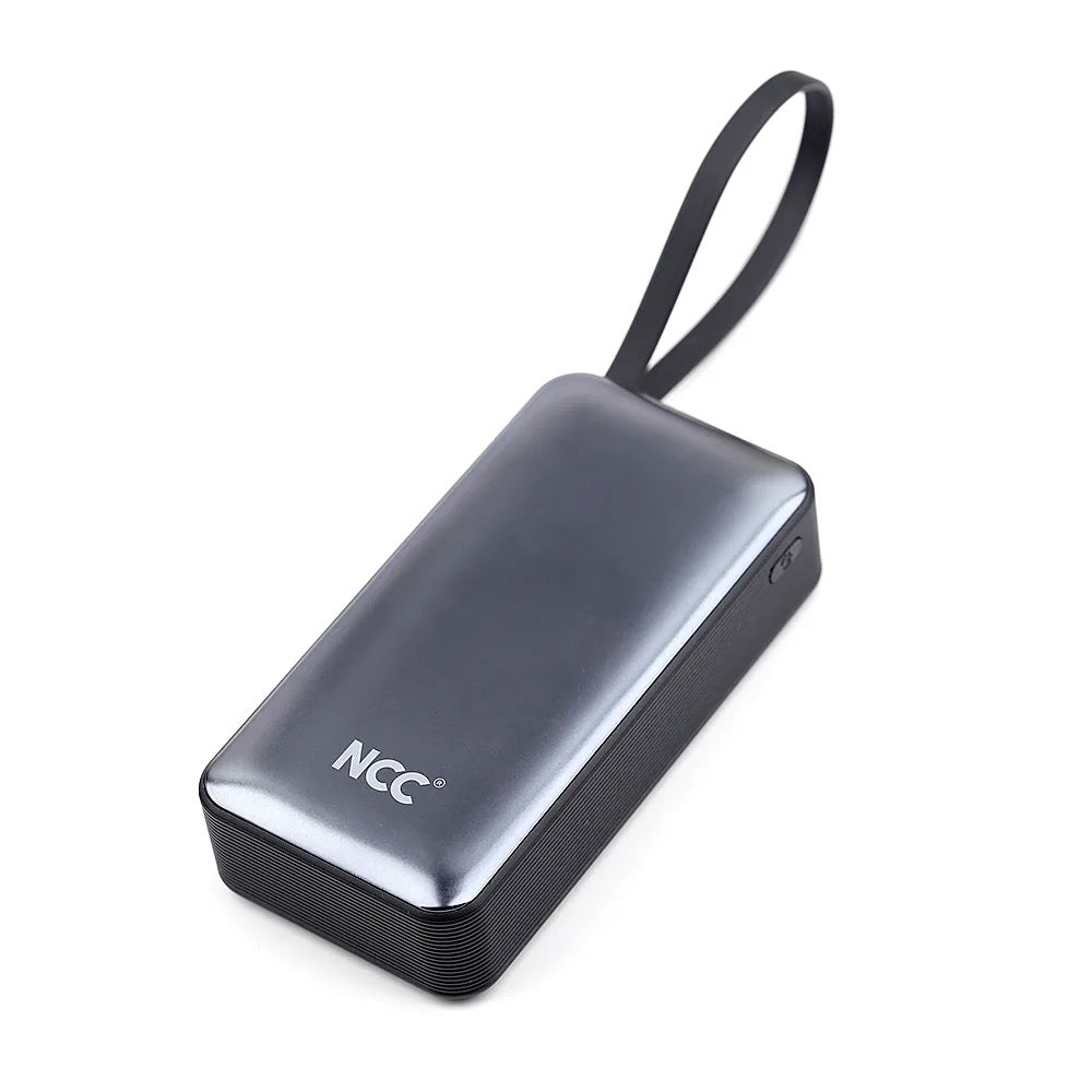 NCC 10000mAh Ultra Compact Fast Charging Power Bank | Built-In Cables