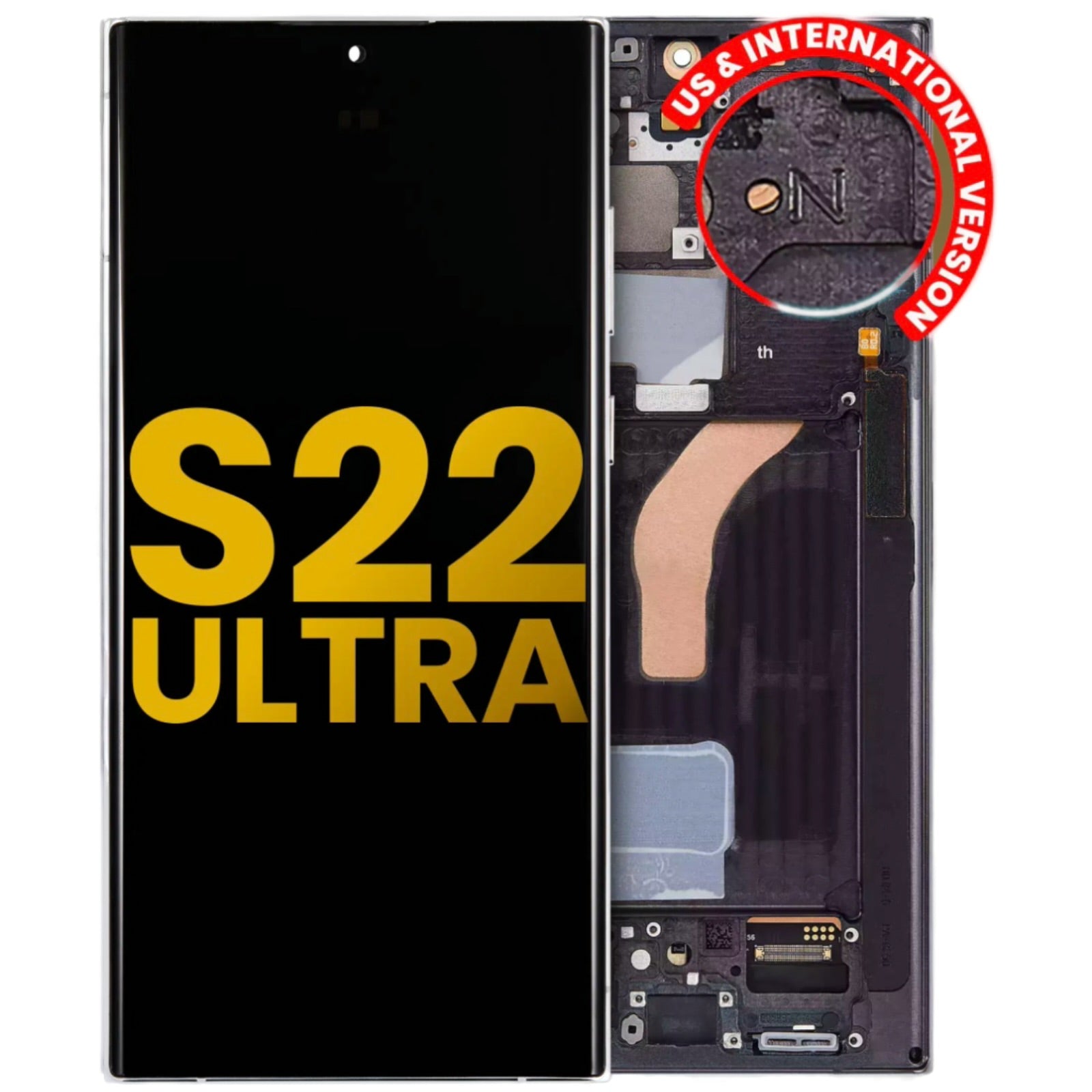 OLED LCD Display Assembly – Compatible with Samsung Galaxy S22 Ultra (All Variants) BLACK