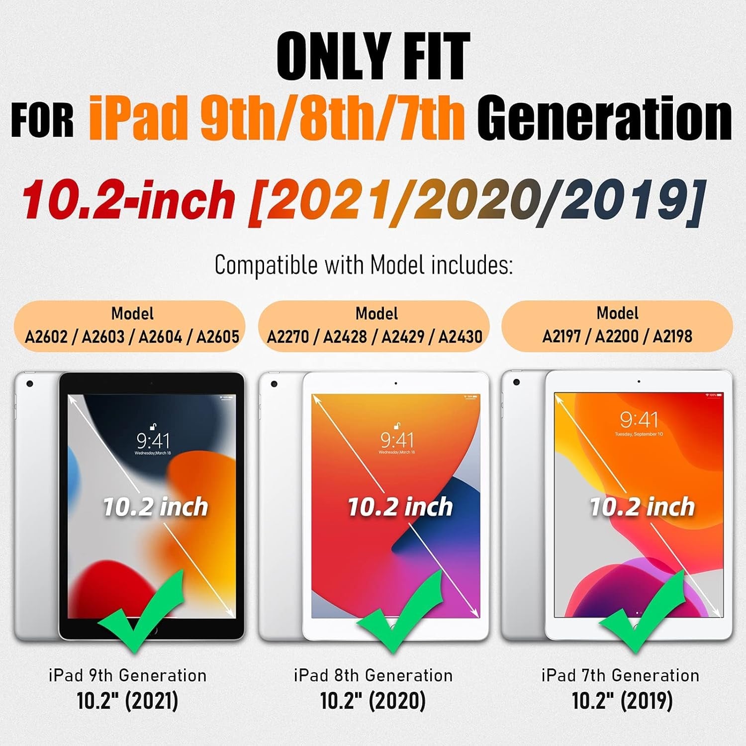 Rugged Case for iPad 9.7-inch with 360° Rotating Hand Strap, Kickstand, and Shoulder Strap