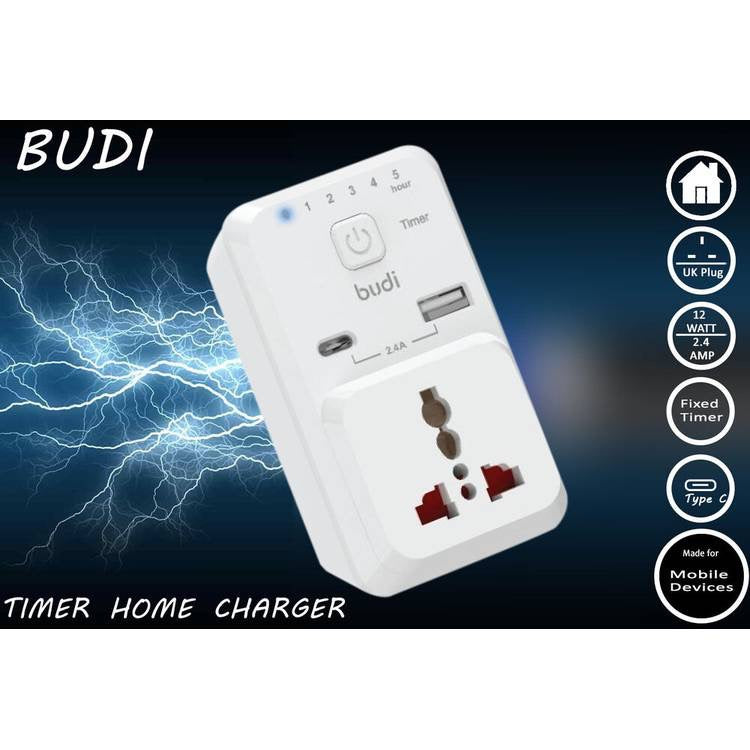 Smart Timer Home Charger – Energy-Saving USB Wall Adapter with Auto-Off