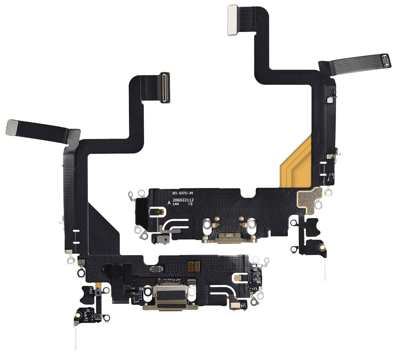 Charging Port Flex Cable Compatible with iPhone 14 Pro – Gold 8-Pin Port with Microphone | Models A2650 A2889 A2892 A2891