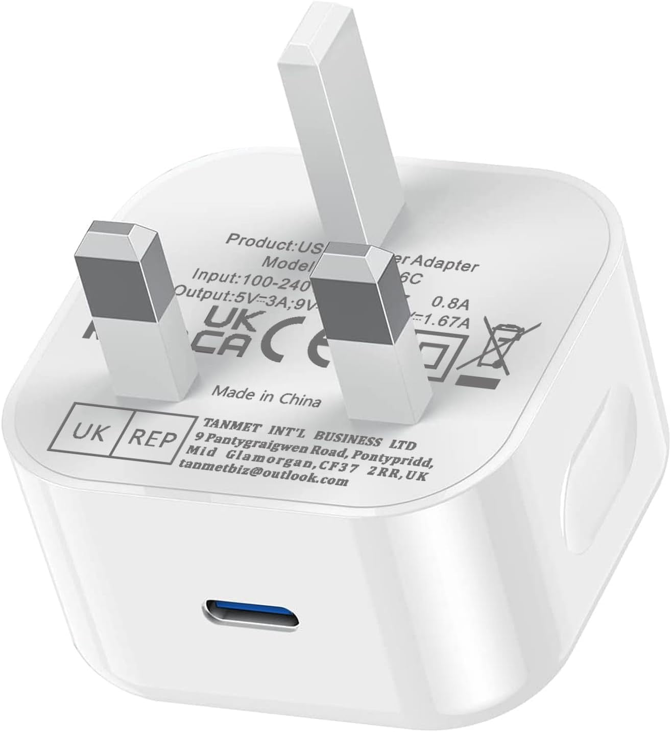 NCC 20W Type-C Power Charger – Fast Charging PD Adapter, Compact Design