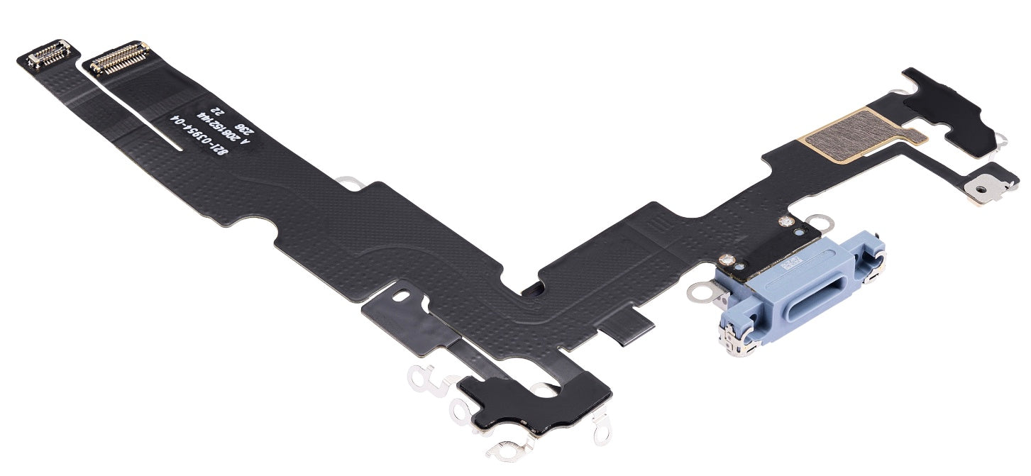 Charging Port Flex Cable (Blue) Compatible with iPhone 14 Plus – Internal Charging Dock Connector | A2886 A2632 A2885 A2888