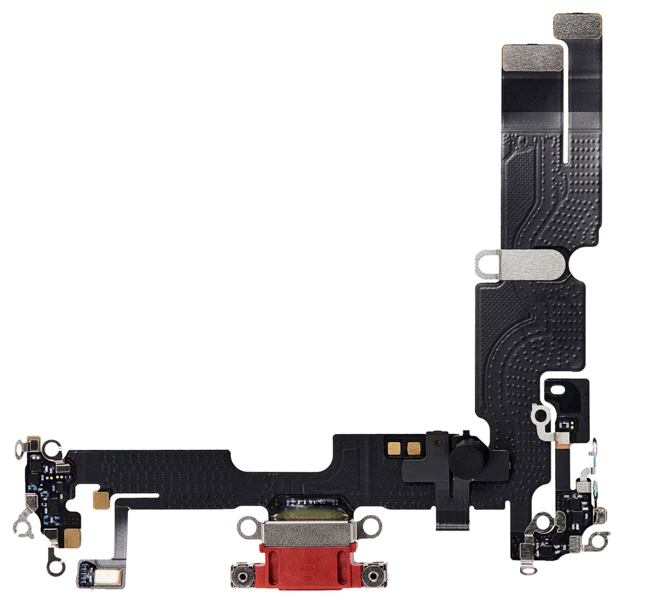 Charging Port Flex Cable (Red) Compatible with iPhone 14 Plus – Internal Charging Dock Connector | A2886 A2632 A2885 A2888