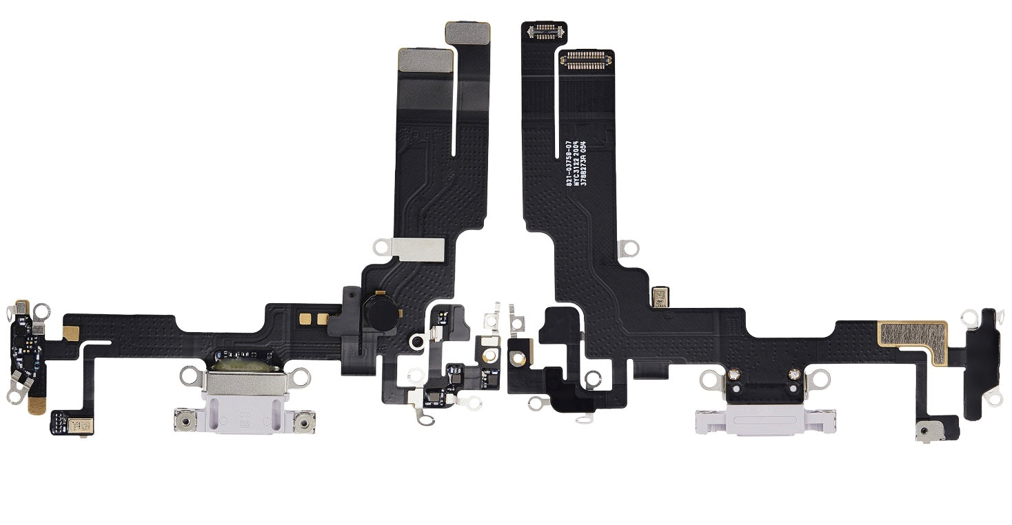 Purple Charging Port Flex Cable Compatible with iPhone 14 – 8-Pin Type Charging Connector & Microphone Assembly | A2881 A2631