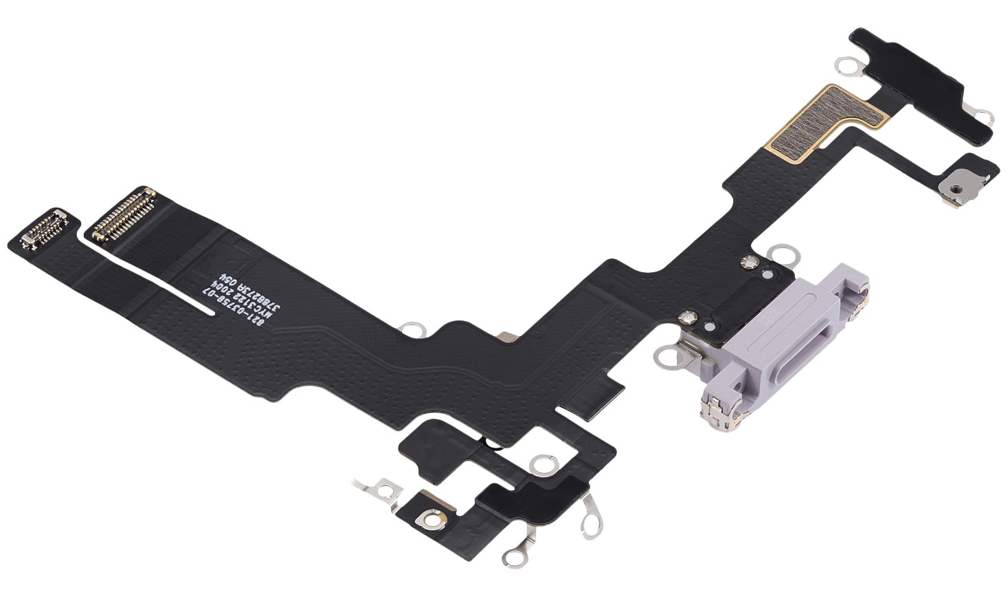 Purple Charging Port Flex Cable Compatible with iPhone 14 – 8-Pin Type Charging Connector & Microphone Assembly | A2881 A2631